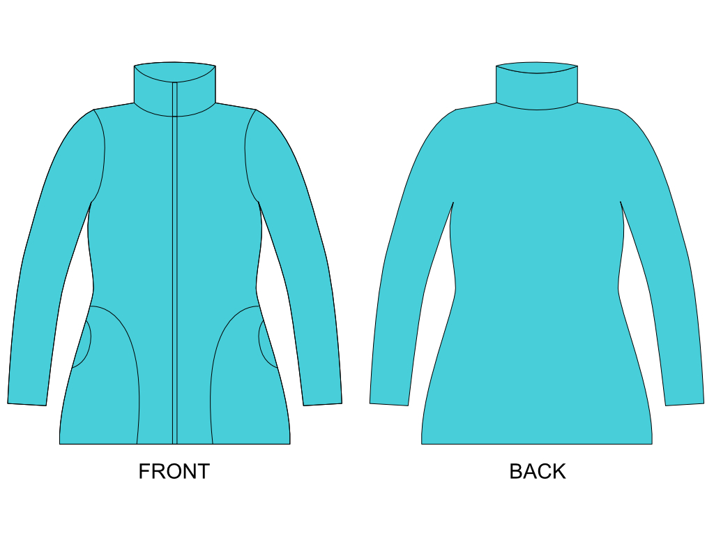Basic hoodie pattern that will be modified to sew a professor Trelawney sweater.