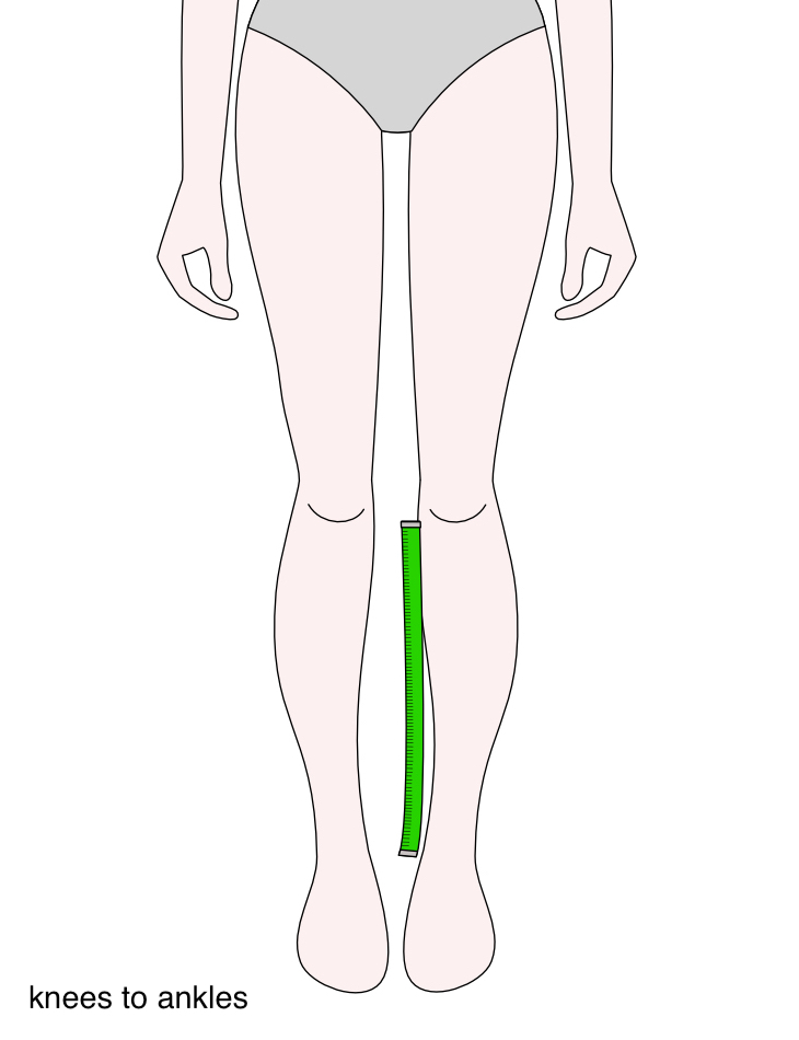 Measure the knees to ankles length.