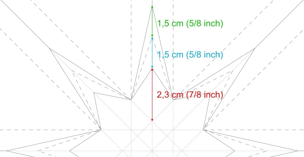 Scheme of drawing star points on paper.