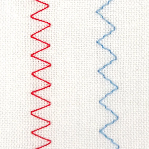 3 step zig-zag stitch vs. simple zig-zag stitch difference.