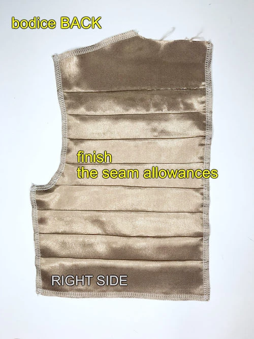Pressed Narcissa Malfoy dress - bodice back right side.