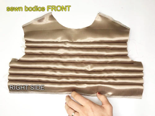 Pressed Narcissa Malfoy dress - bodice front right side.