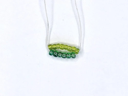 Two rows of a leaf earring.
