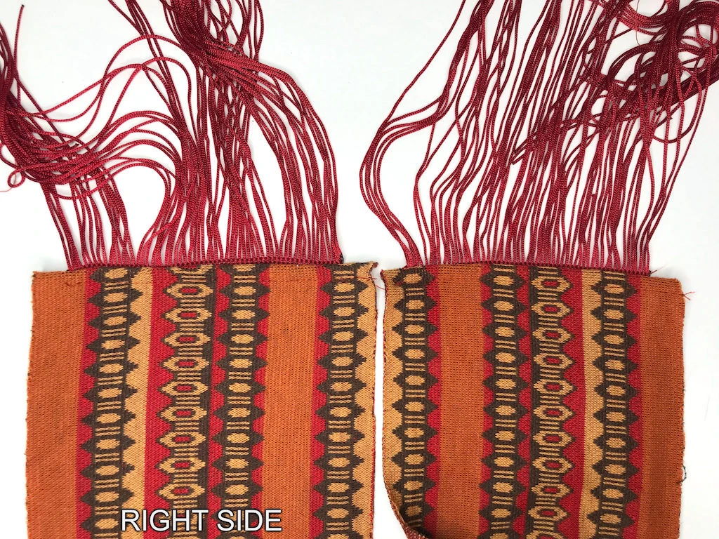 Fringe ends of a Professor Sybill Trelawney headband.
