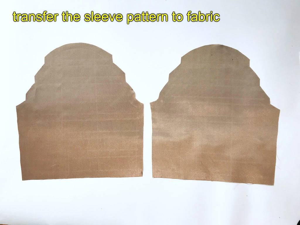 Beige Narcissa Malfoy dress set-in sleeve.