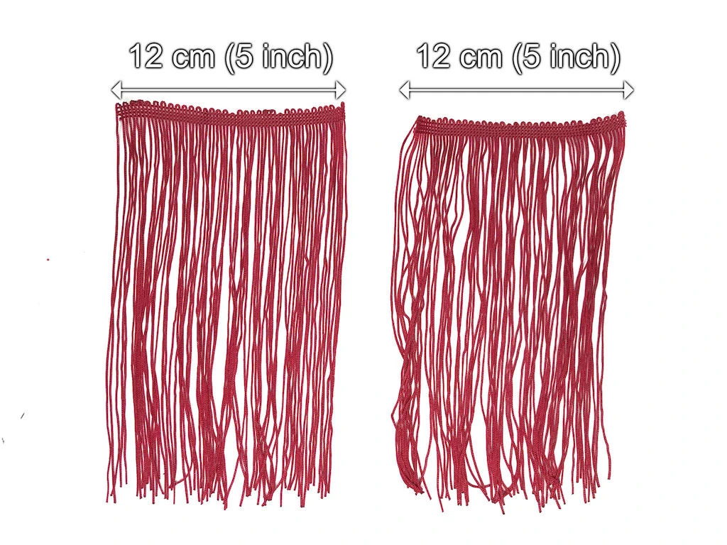 Two equal sequences of finges prepared for the Sybill Trelawney headband.