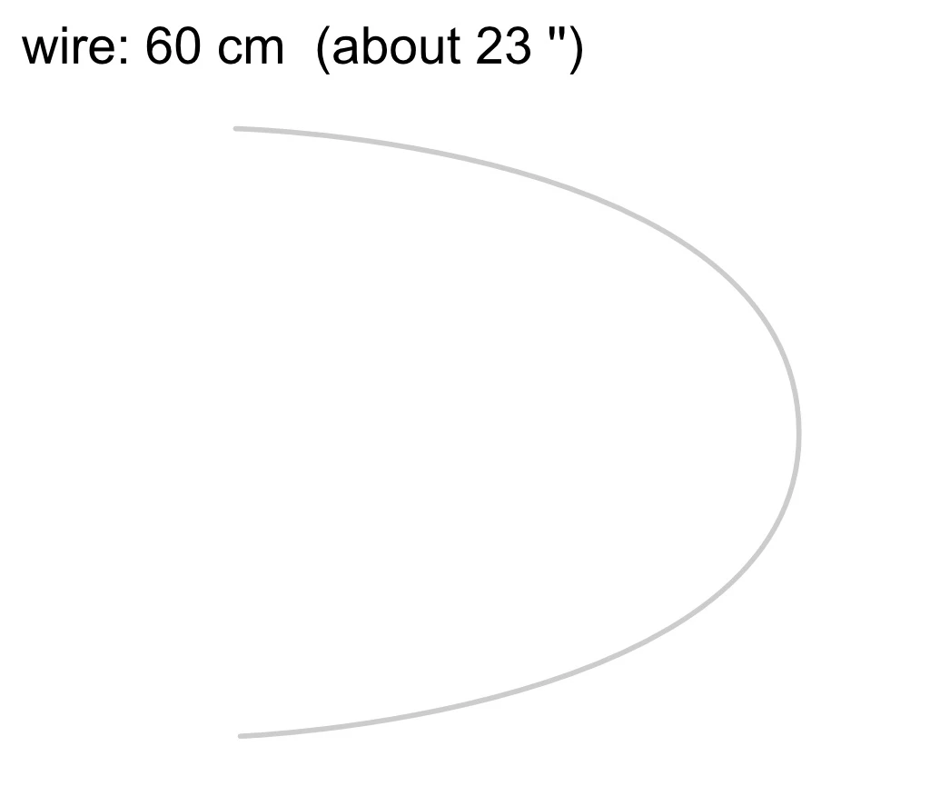 60 cm long wire.