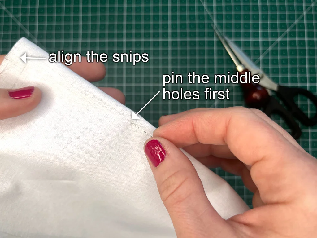 Darts in sewing patterns should be pinned or basted before stitching.